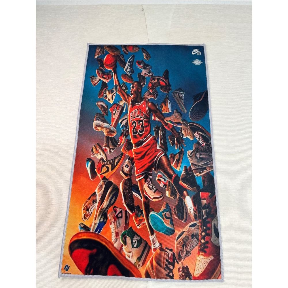Michael Jordan Chicago Bulls Air Jordan Sneaker Collage Floor Mat Rug 18x31.5